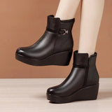 Bota de Couro Casual Classy