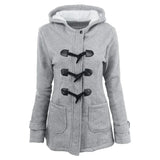 Casaco Feminino Básico com Capuz e Zíper - Sobretudo Casual para Outono/Inverno - (Promoção de Inverno 2026)