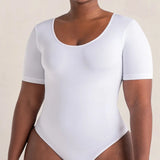 Body Modelador Manga Curta Branco