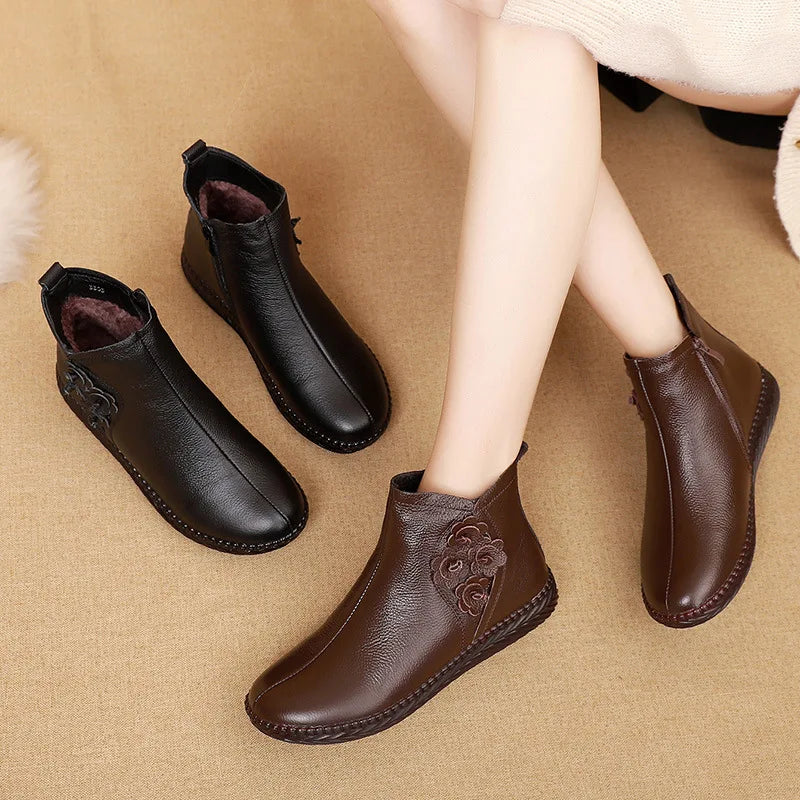 Bota de Couro Casual Cano Baixo - Beks