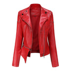 Jaqueta Feminina Estilo Motociclista com Gola Alta - (Promoção de Inverno 2026)