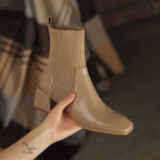 Bota de Couro Salto Bloco Euphoric