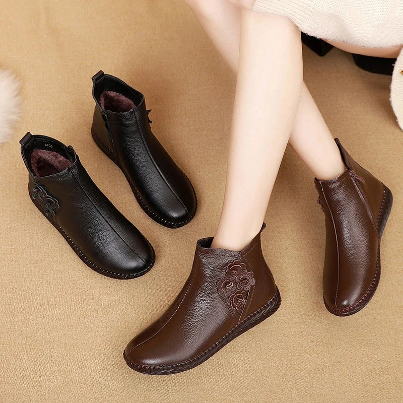 Bota de Couro Casual Cano Baixo - Beks