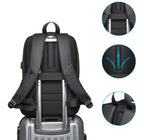 Mochila Impermeável Para Notebook 15,6” com Porta USB e Bolso Lateral em Malha