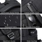Mochila Impermeável Para Notebook 15,6” com Porta USB e Bolso Lateral em Malha