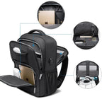 Mochila Impermeável Para Notebook 15,6” com Porta USB e Bolso Lateral em Malha