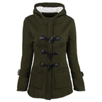 Casaco Feminino Básico com Capuz e Zíper - Sobretudo Casual para Outono/Inverno - (Promoção de Inverno 2026)