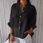 Camisa Cassandra em Linho de Algodão [Compre 1 Leve2]