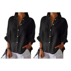 Camisa Cassandra em Linho de Algodão [Compre 1 Leve2]