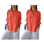 Camisa Cassandra em Linho de Algodão [Compre 1 Leve2]