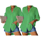 Camisa Cassandra em Linho de Algodão [Compre 1 Leve2]