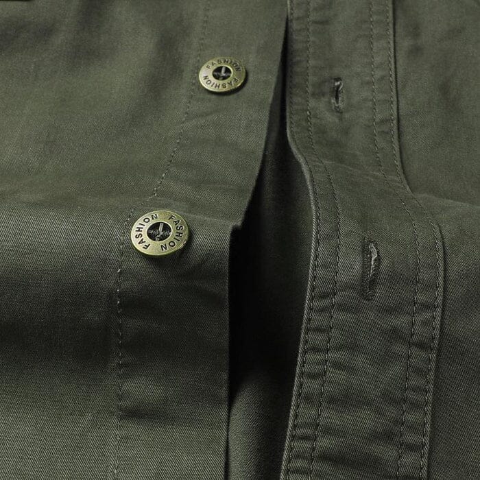 Camisa Comprida Military - Original + Relógio À Prova D’Água [Brinde]