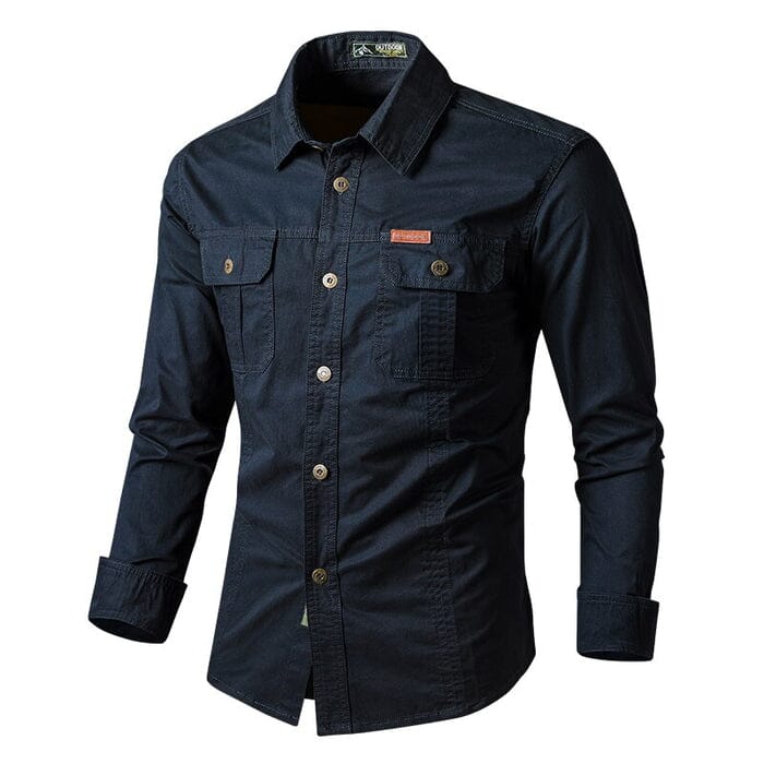 Camisa Comprida Military - Original + Relógio À Prova D’Água [Brinde]