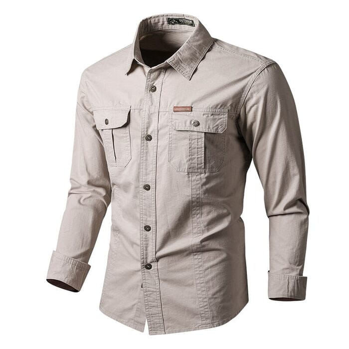 Camisa Comprida Military - Original + Relógio À Prova D’Água [Brinde]