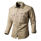 Camisa Comprida Military - Original + Relógio À Prova D’Água [Brinde]
