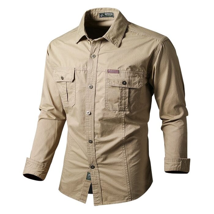 Camisa Comprida Military - Original + Relógio À Prova D’Água [Brinde]
