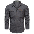Camisa Comprida Military - Original + Relógio À Prova D’Água [Brinde]