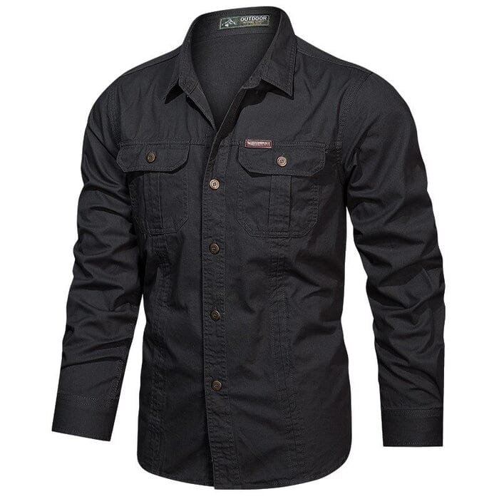 Camisa Comprida Military - Original + Relógio À Prova D’Água [Brinde]