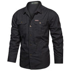 Camisa Comprida Military - Original + Relógio À Prova D’Água [Brinde]