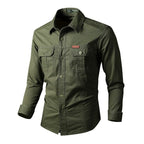 Camisa Comprida Military - Original + Relógio À Prova D’Água [Brinde]