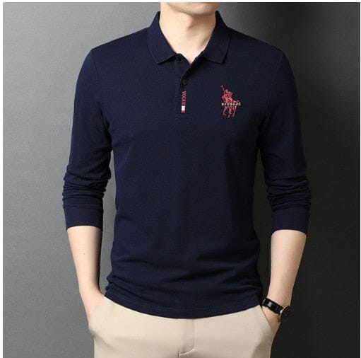 Camisa Comprida Polo Vogue Bordado Original + Relógio Minimalista [Brinde]