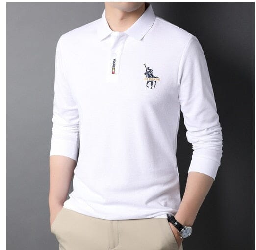 Camisa Comprida Polo Vogue Bordado Original + Relógio Minimalista [Brinde]