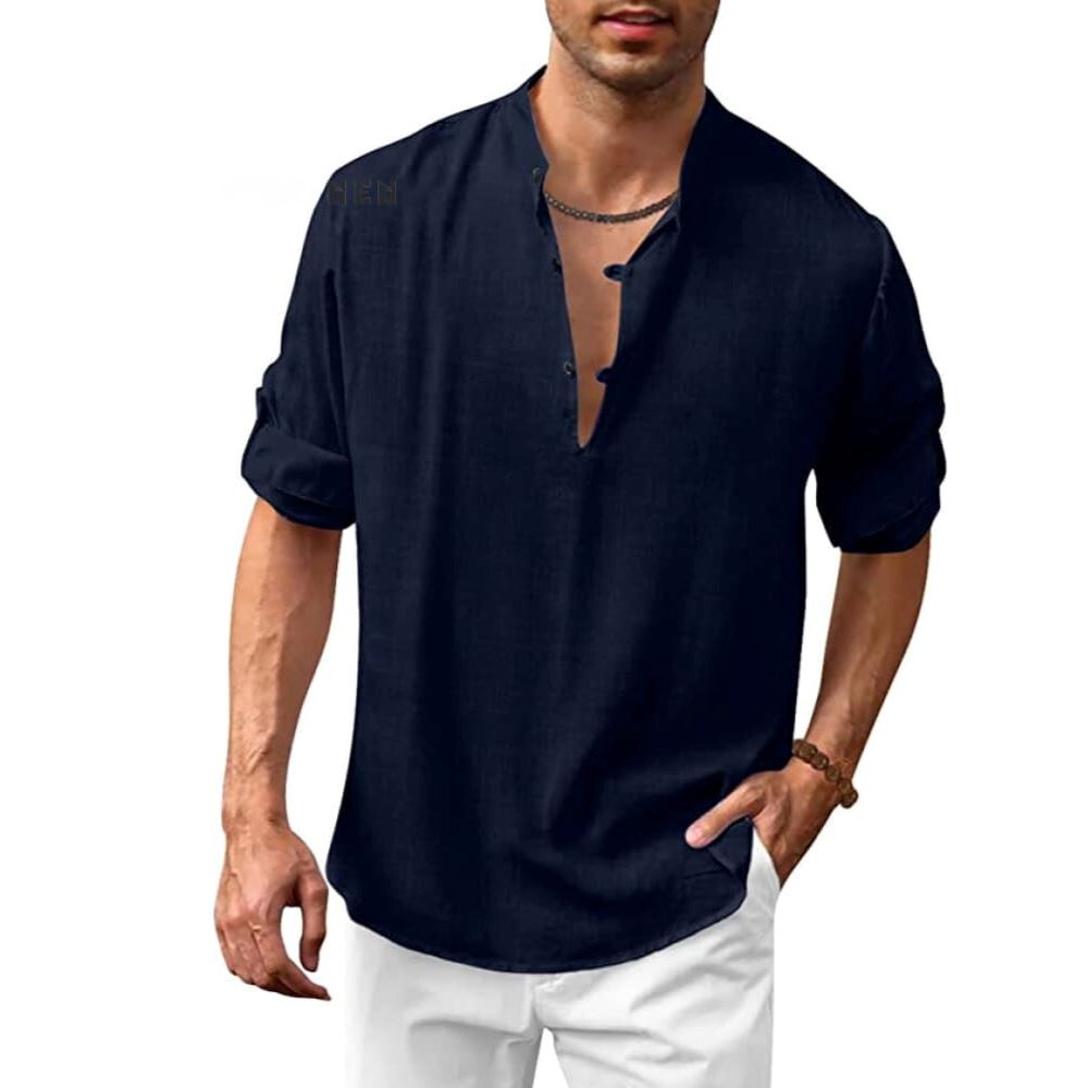 Camisa de Manga Comprida Masculina Hawaiian