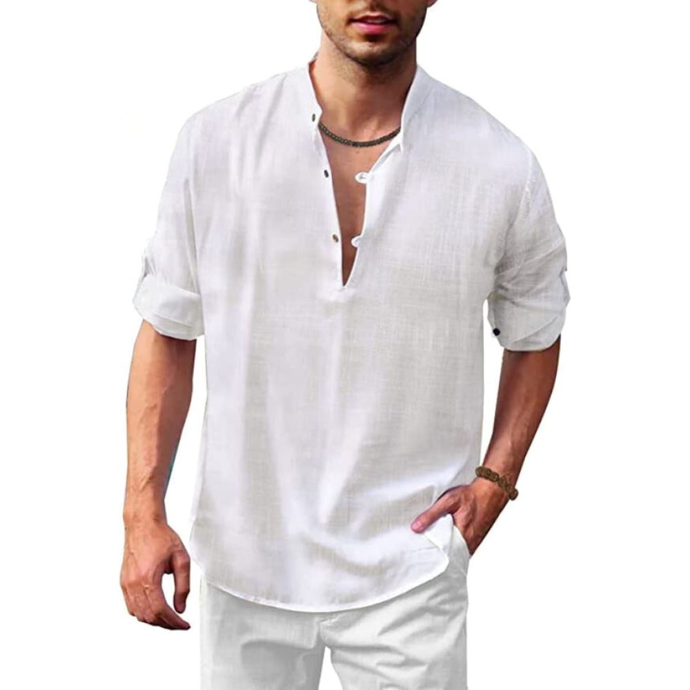 Camisa de Manga Comprida Masculina Hawaiian
