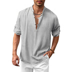 Camisa de Manga Comprida Masculina Hawaiian