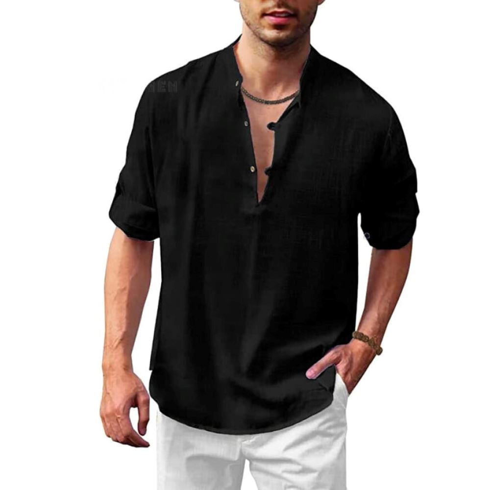 Camisa de Manga Comprida Masculina Hawaiian