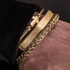 Conjunto 3 Pulseiras Crucifixo PAI NOSSO