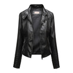 Jaqueta Feminina Slim com Gola Alta Estilo Biker - (Promoção de Inverno 2026)