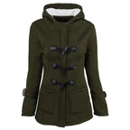 Casaco Feminino Básico com Capuz e Zíper - Sobretudo Casual para Outono/Inverno - (Promoção de Inverno 2026)