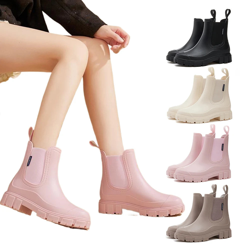 Bota Feminina Impermeável Tendência Design Moderno