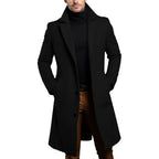 Sobretudo Masculino de Inverno em Mistura de Lã – Estilo Sofisticado