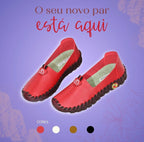 Sapatilha Delicatta Ortopédica - Em Couro