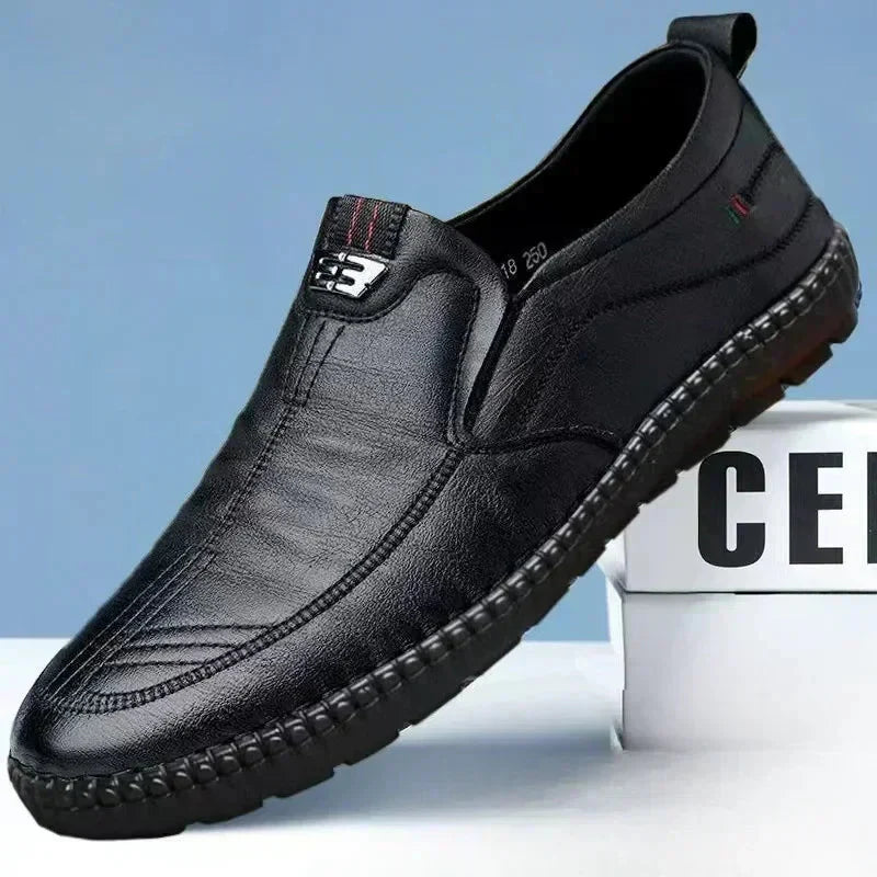 Sapato Casual de Couro Masculino