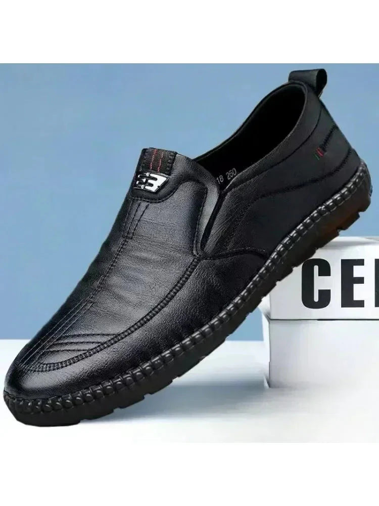 Sapato Casual de Couro Masculino