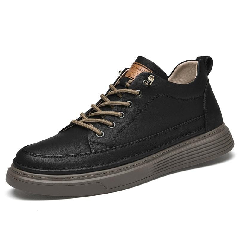 Sapatos de Couro com Aumento de Altura