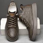 Sapatos de Couro com Aumento de Altura