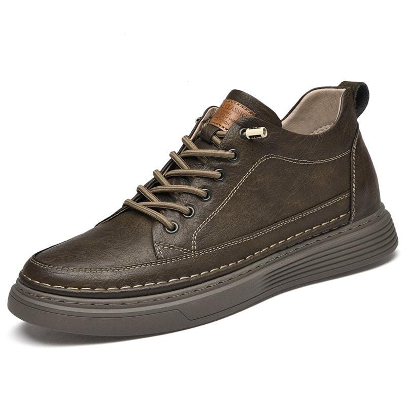 Sapatos de Couro com Aumento de Altura